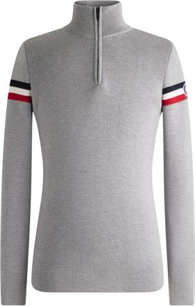 Fusalp Wengen Sweater - Heren - Coltruien - Grijs - 3XL - Wol - Truien & Vesten