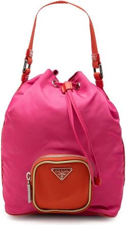 Prada Pre-owned Prada Mini Bicolor Tessuto Drawstring Bucket Bag Ladies 1DLNCVTLHKPCC8J2