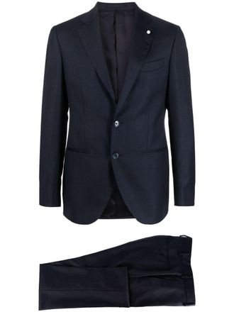Lubiam Blue Virgin Wool Suit