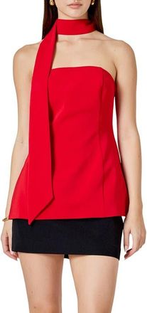 endless rose Sleeveless Choker Tie Top in Red at Nordstrom, Size Small