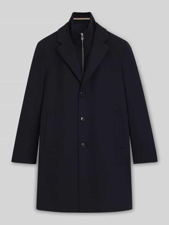 HUGO BOSS Regular Fit Mantel aus Woll-Kaschmir-Mix in Marine, Gr&ouml;&szlig;e 54