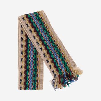 Dries Van Noten Womens Scarf Champagne Wool Scarfs