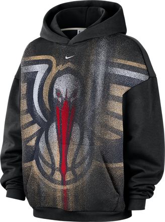 Nike New Orleans Pelicans Standard Issue Nike Mens NBA Fleece Basketball Hoodie in Black | IQ2547-010
