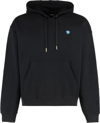 Versace Hoodies - Dames - Hoodies - Zwart - L - Katoen - Hoodies & sweatvesten