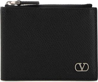 Valentino Garavani VLogo Signature Kaarthouder - Heren - Portefeuilles - Zwart - ONE Size - Leer - Accessoires