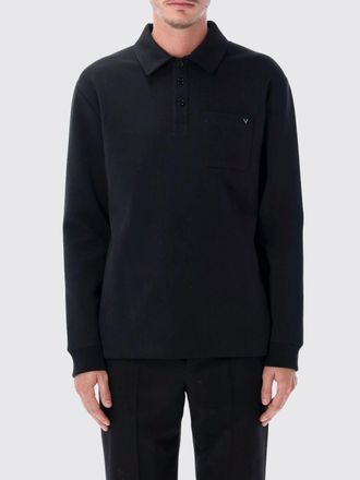 Valentino Polo slim fit a maniche lunghe in cotone con VLogo Signature