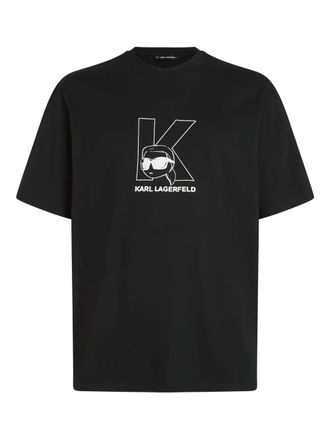Karl Lagerfeld Ikon K-initial T-shirt - men - Organic Cotton - M - Black