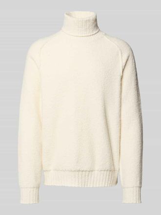 HUGO BOSS Regular Fit Rollkragenpullover aus Baumwoll-Mix Modell SAN RUDI in Offwhite, Gr&ouml;&szlig;e XL