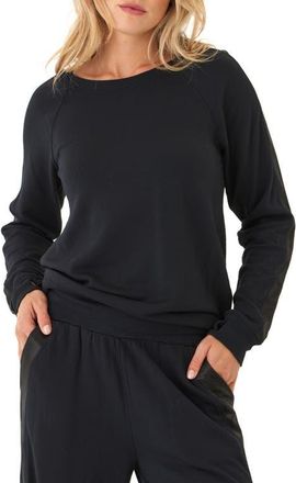 Threads 4 Thought Priscilla Feather Fleece Sweatshirt in Black at Nordstrom, Size Medium