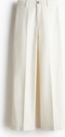 H&M Wide High Jeans - White