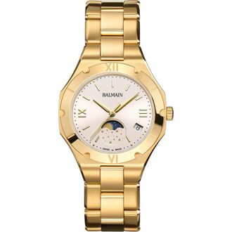 Balmain Be Balmain Moonphase Bracelet Watch, 33mm in Yellow Gold at Nordstrom