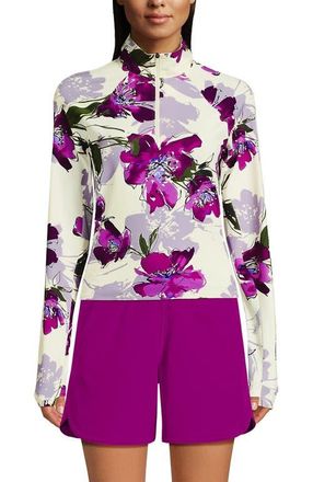 Lands End Long Sleeve Rash Guard Cover-up UPF 50 in White at Nordstrom, Size X-Small P