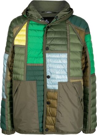 Moncler Raron Patchwork Padded Jacket - Mens - Polyester