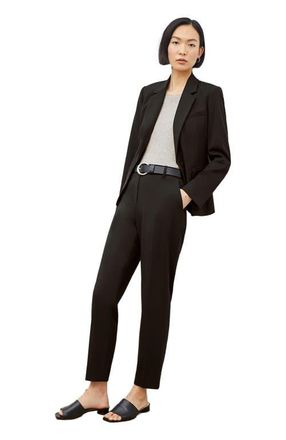 M.M.LaFleur Mejia Pant - Washable Wool Twill in Black at Nordstrom, Size 00