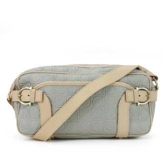 Ferragamo Pre-owned Cross Body Bags, female, Gray, Size: ONE SIZE Pre-owned Leather shoulder-bags