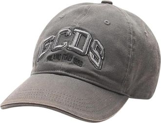GCDS Lounge Baseball Cap - Heren - Petten - Grijs - ONE Size - Katoen - Accessoires