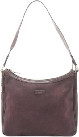 Gucci Pre-owned Shoulder Bags, female, Brown, Size: ONE SIZE Pre-owned Canvas Shoulder Bag