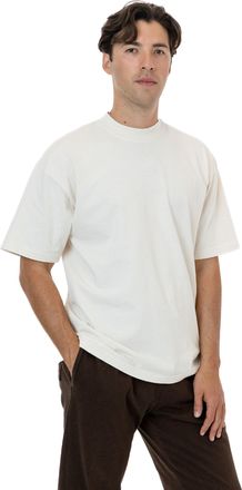 Los Angeles Apparel 6.5oz Garment Dye Crew Neck T-Shirt, Durable USA Cotton, Creme, XL