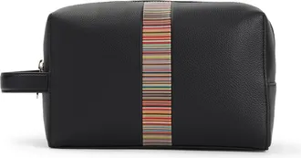 Paul Smith Black Cow Leather Bag Washbag-Uomo