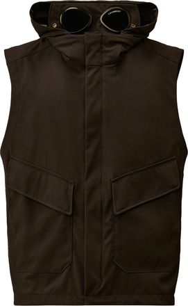 C.P. Company Goggle Gilet with High Collar and Matte Finish