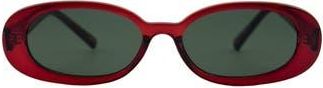 Otra Eyewear Gina Oval Sunglasses in Trans Cherry/Green at Nordstrom Rack