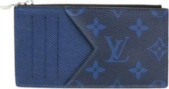 Louis Vuitton Pre-owned Wallets, male, Blue, Size: ONE SIZE Pre-owned Coin Card Holder M30270