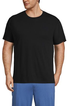 Lands End Crewneck Undershirt 3 Pack in Black at Nordstrom, Size X-Large