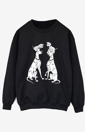 Disney Dames/Dames 101 Dalmati&euml;rs Familie Sweatshirt (Zwart)