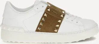 Valentino Garavani Sneakers Rockstud con banda in suede Woman 36.5