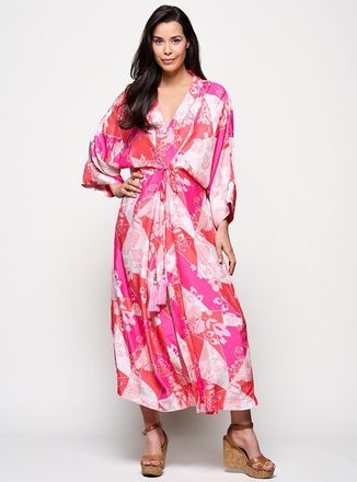 Mart Visser Caroline Tensen Islay Kimono Jurk Roze / Multi