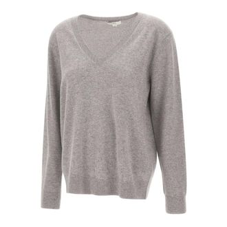 Vince Cashmere Weekend V-Neck Jumper - female - Vince - Cashmere Knitwear - Gray - S - Knitwear