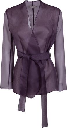 Antonelli Elia Organza Silk Belted Waist Coat