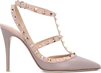 Valentino Garavani 100 mm Rockstud sandalen met T-bandje - Paars