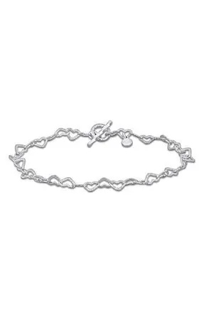 Delmar Heart Link Bracelet in Silver at Nordstrom Rack