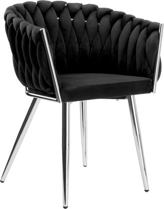 OEM Silla De Terciopelo, Tejida, Cofton, Cromo, Velvet, Negra