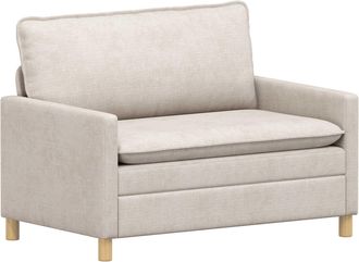vidaXL Sof&aacute; Crema 126 X 81 X 87,5 Cm Poli&eacute;ster Vidaxl