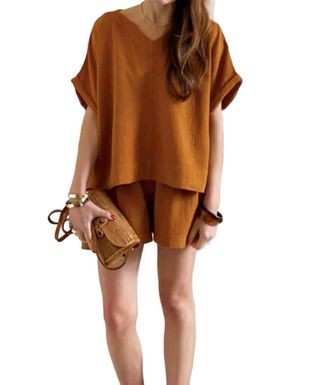Beaumont Organic Gilma Shorts In Pecan