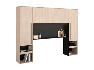 VENTE-UNIQUE.COM Puente de cama melamina color natural claro 140 x 190 cm, 140 x 200