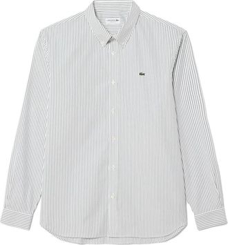 Lacoste Shirts - Heren - Casual Overhemden - Groen - 6XL - Katoen - Overhemden