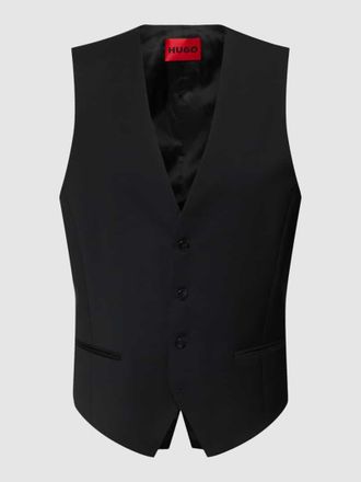HUGO BOSS Anzugweste mit Paspeltaschen in Black, Gr&ouml;&szlig;e 46
