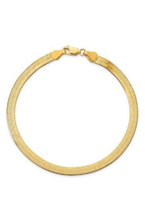 Queen Jewels 14K Gold Herringbone Chain Bracelet at Nordstrom Rack, Size 8