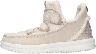 Hey Dude Su&egrave;de en Stoffen Enkellaarsjes - Dames - Winterlaarzen - Beige - 40 EU - Su&egrave;de - Schoenen