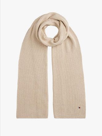 Tommy Hilfiger Hilfiger Flag Embroidery Ribbed Scarf
