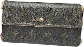 Louis Vuitton Pre-owned Vintage Leren Portemonnee - Dames - Vintage Accessoires - Bruin - ONE Size - Leer - Vintage