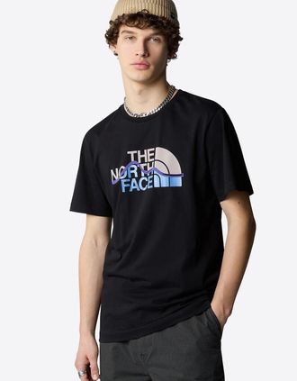The North Face Mens The North Face Mountain Line T-Shirt Black - Size: 38