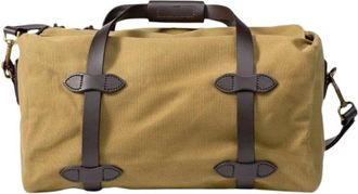 Filson Small Rugged Twill Duffle - Heren - Tassen - Beige - Maat: ONE Size Katoen