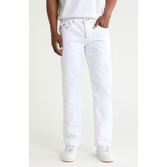 True Religion Ricky Snap Flap Straight Leg Jeans in Optic White at Nordstrom Rack, Size 38