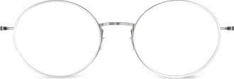 Lindberg Thintanium 5501 round-frame glasses - Silver