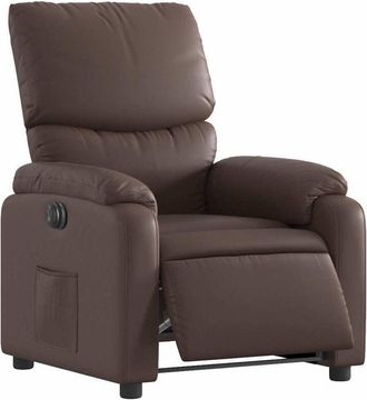 vidaXL Vidaxl - Sill&oacute;n Reclinable El&eacute;ctrico De Cuero Sint&eacute;tico Marr&oacute;n
