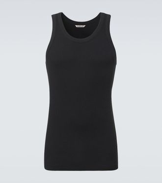 Auralee Ribbed-knit cotton tank top